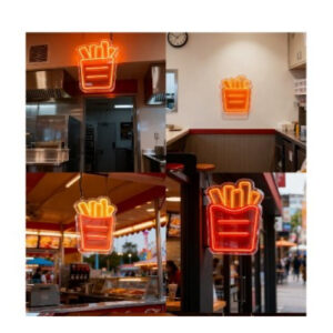 CARTEL NEON LED 688 PAPAS FRITAS 30X42 Codigo: 2-569