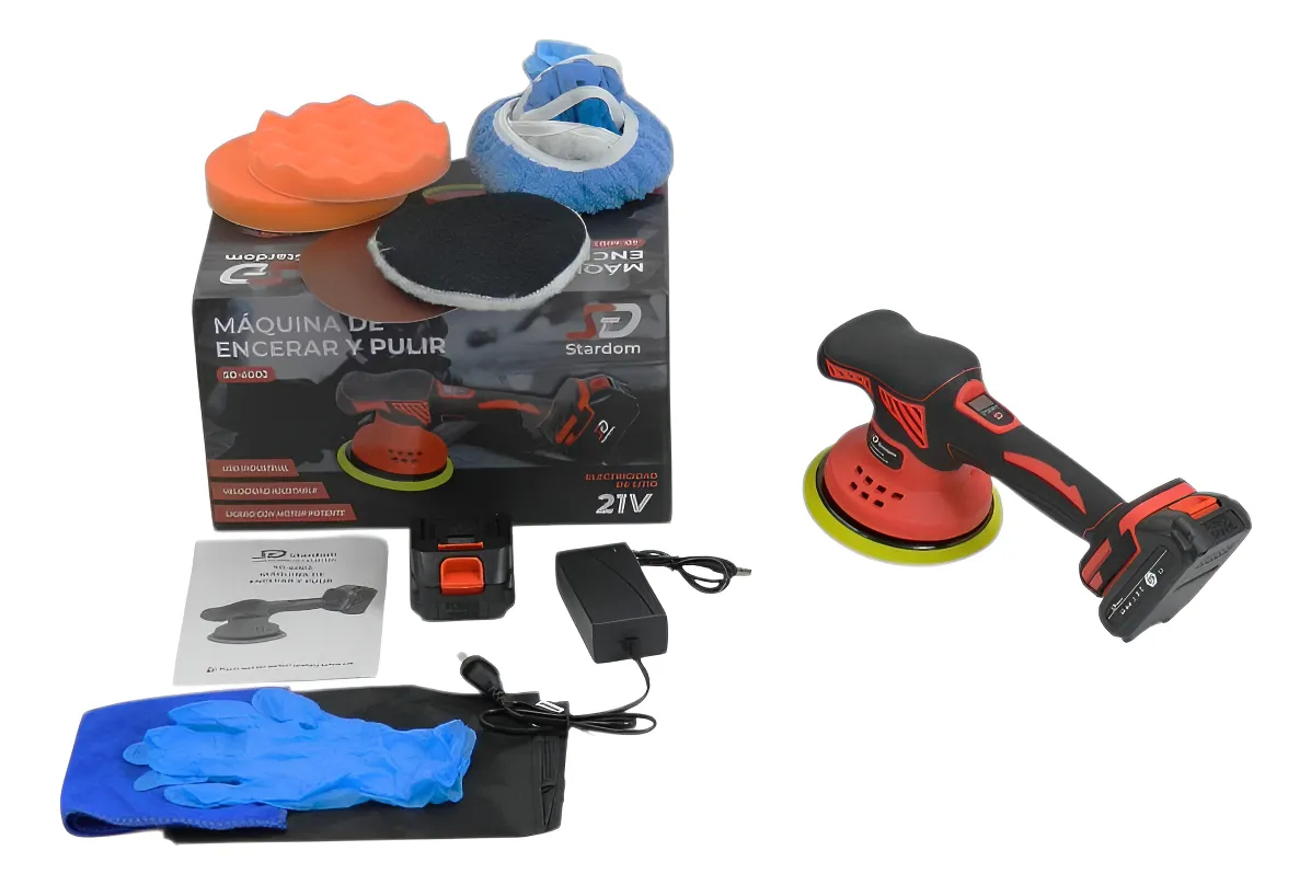 Maquina De Pulir Inalambrica Con 2 Baterias + Accesesorios stardom sd-6002 - Imagen 2