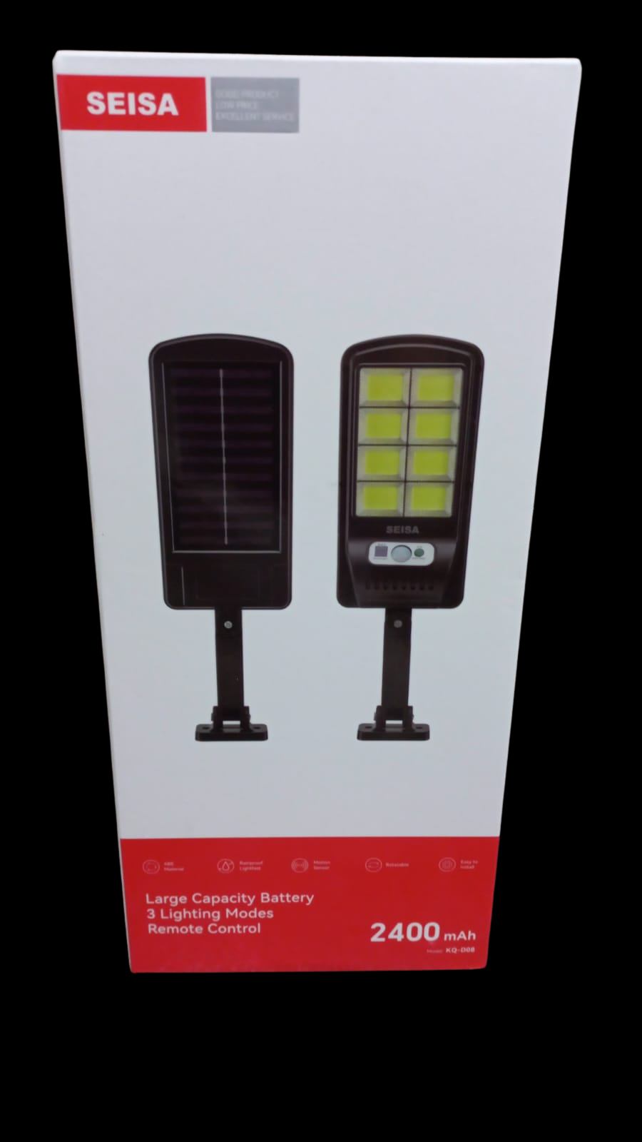 REFLECTOR LED CON PANEL SOLAR EXTERIOR KD-D08 2400MAH - Imagen 2