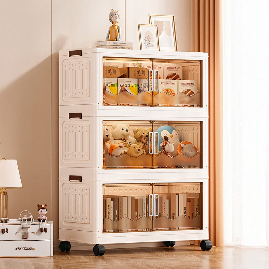 Set x3 gabinetes plegables c/ruedas 42cm 1119-1 - Imagen 2