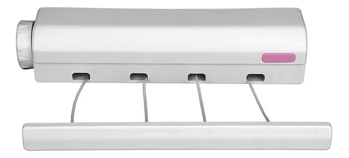 Tender Retráctil Tendedero Extensible Pared Ropa 4 Lineas - Imagen 2