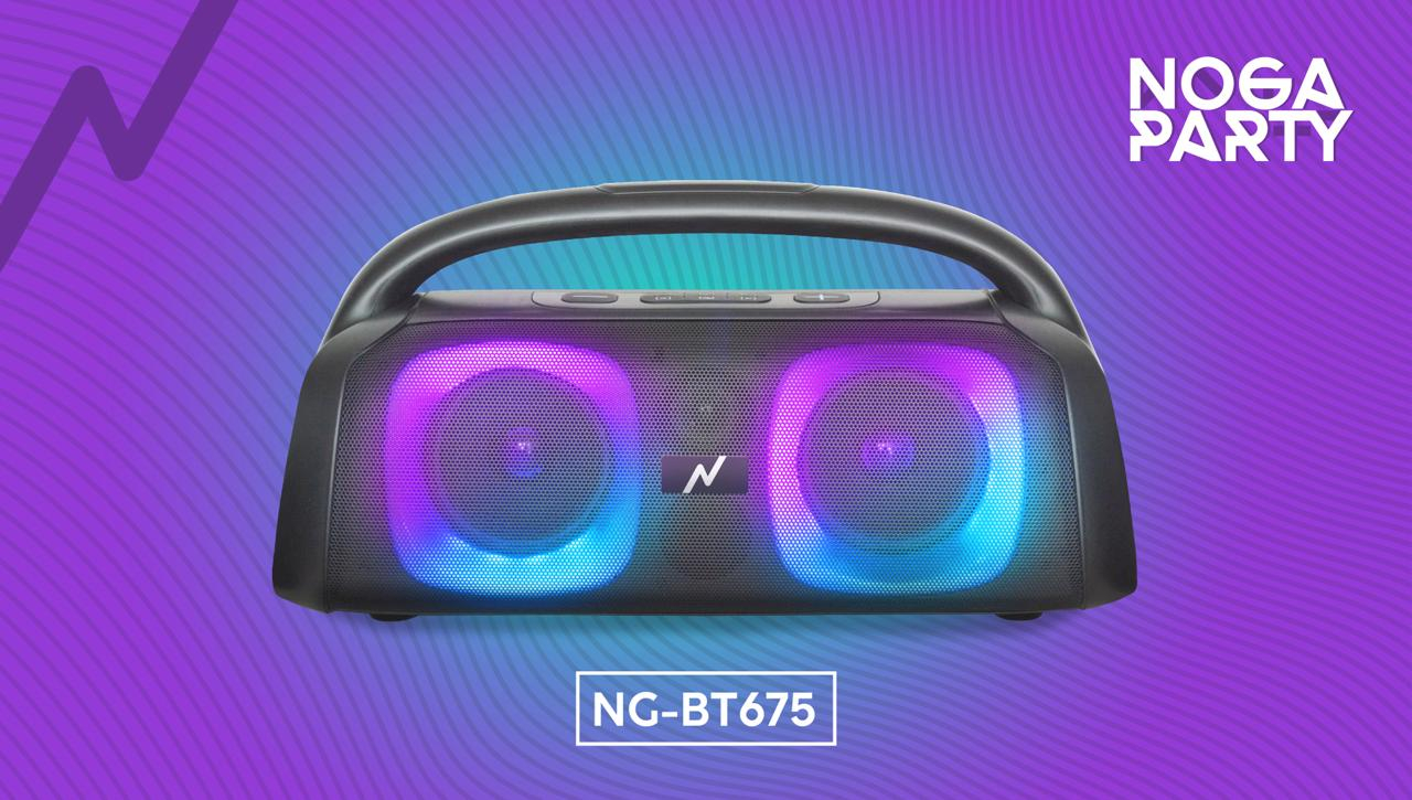 bafle multimedia bt led 2 parlantes de 5.5″ noga ng-bt675 - Imagen 2