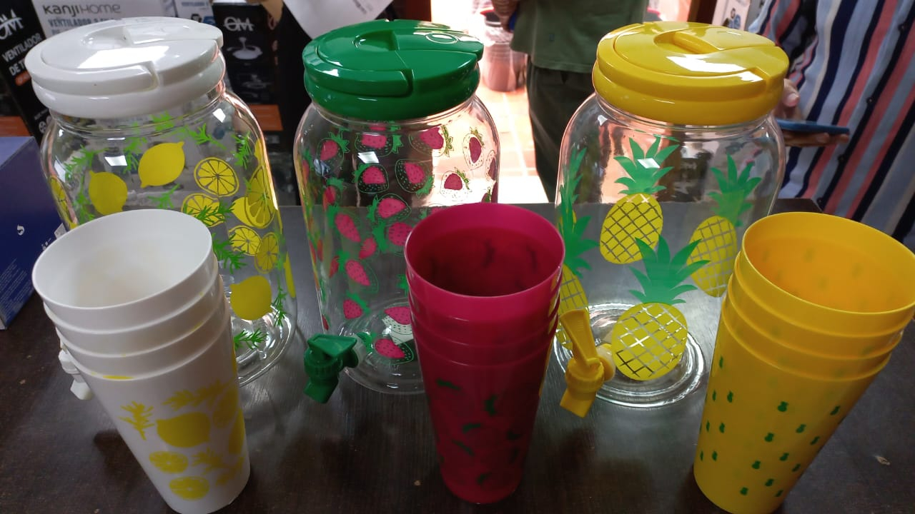 jarra de jugo con 4 vasos g-284 g254 - Imagen 2