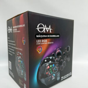 maquina de burbujas con luz rgb OM