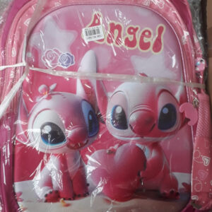 mochila 16″ primaria doble cierre relieve 3 d angel