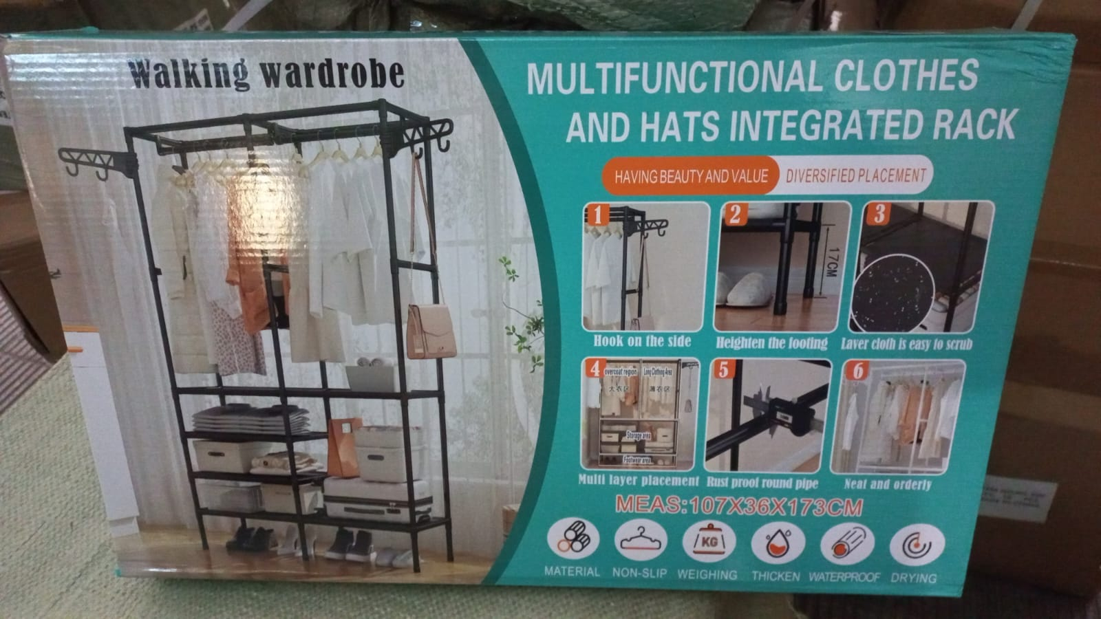 organizador de ropa con perchero wh-9127-2 - Imagen 2