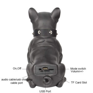 parlante usb con readio forma de perro