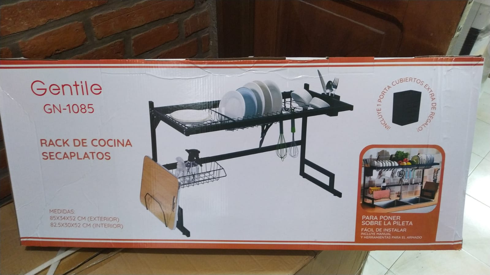 seca plato 2 niveles 85 cm gentile gn-1085- oferta sin caja - Imagen 2
