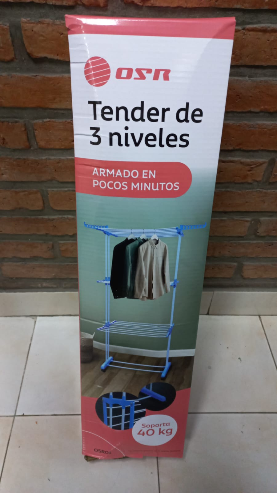 tender  vertical 3 estantes hasta 40 kg metalico osr - Imagen 2