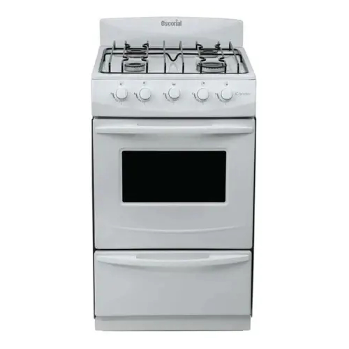 COCINA ESCORIAL CANDOR S2 BLACK GAS NATURAL 51CM 4 HORNALLAS - Imagen 2