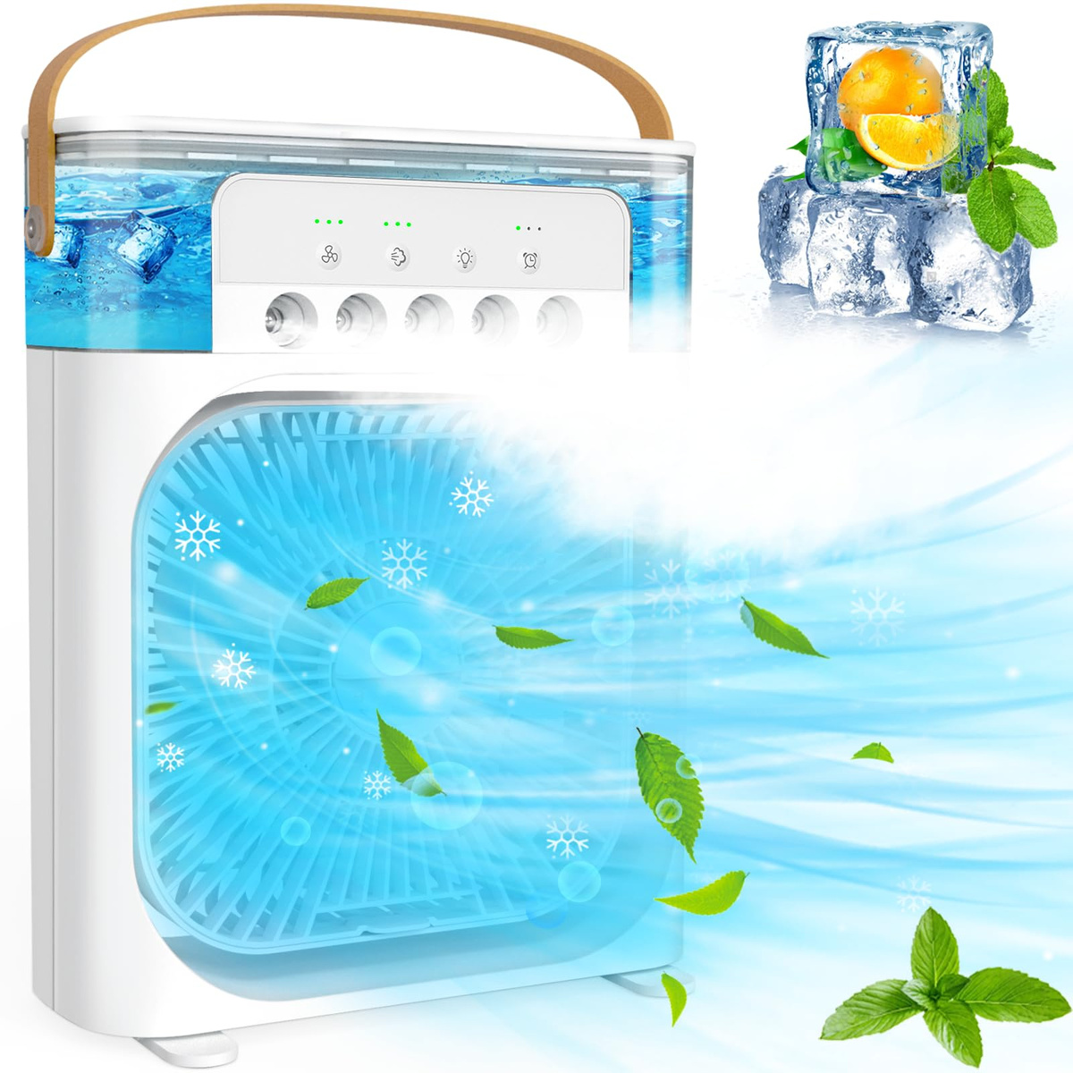 Mini Ventilador Coolin Humidificador Aire Frio Hielo Control t2-4 - Imagen 2