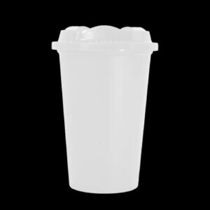 baso plastico con tapa- 450 cm3