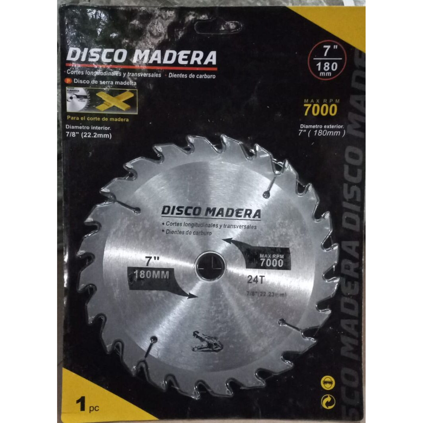 disco de corte para madera etl0018 7″