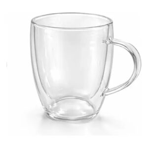 tasa doble pared vidrio 150 ml