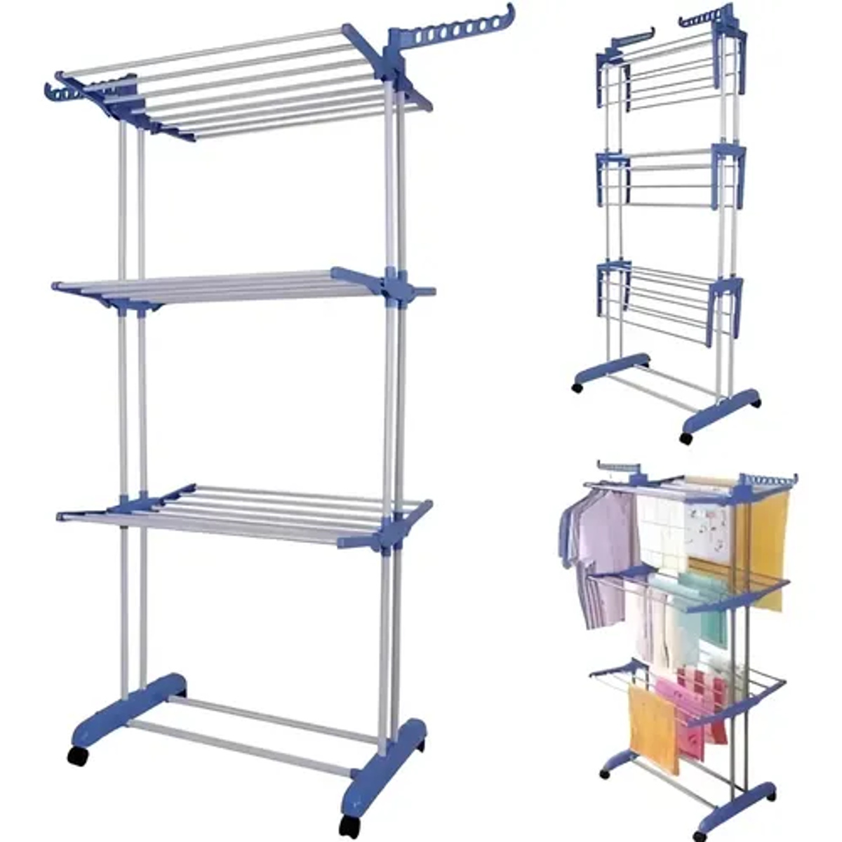 tender  vertical 3 estantes hasta 40 kg metalico con ruedas - Imagen 2