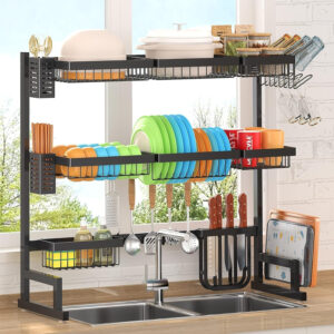 600115 Escurrido bacha 3 niveles rack full accesorios 85 cm