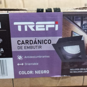 CARDANICO DE EMBUTIR 1 LUZ NEGRO TREFI