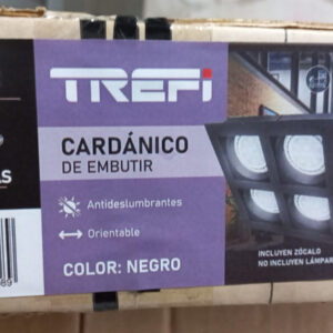 CARDANICO DE EMBUTIR 4 LUZ NEGRO TREFI
