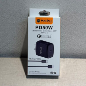 CARGADOR TIPO C A TIPO C 50 W PD118-C MALIBU