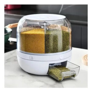 DISPENSADOR DE ALIMENTOS 6 COMPARTIMENTOS GIRATORIO