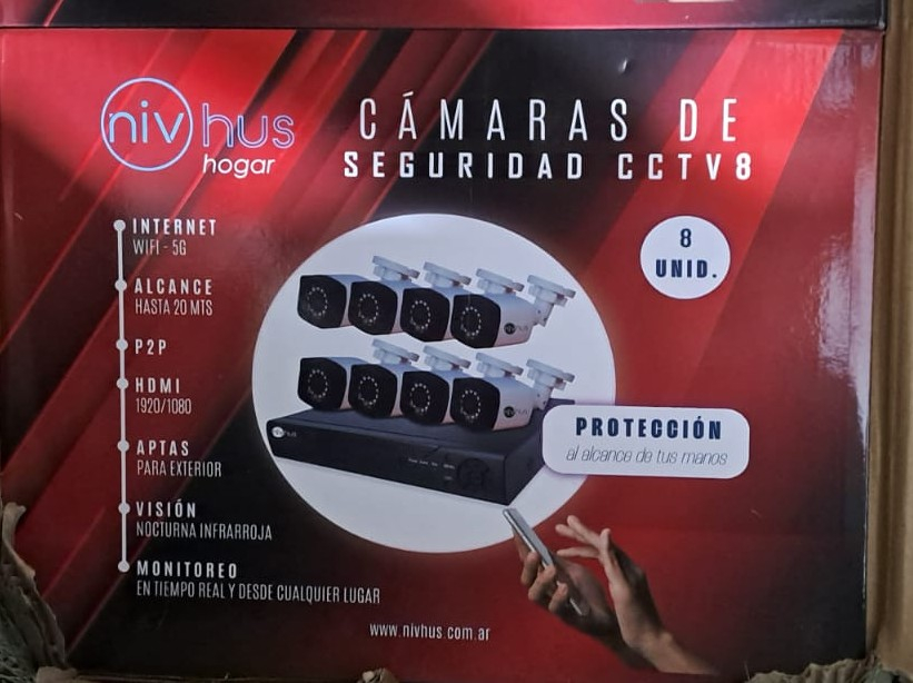 KIT AHD CCTV CAMARAS 8 CON DISCO 500 gb