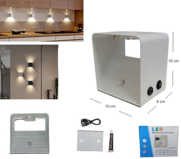 LED de pared bidireccional CALIDA con sensor LED-83057