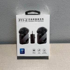 MICROFONO INALAMBRICO DUAL CON PELUDITO f11-2