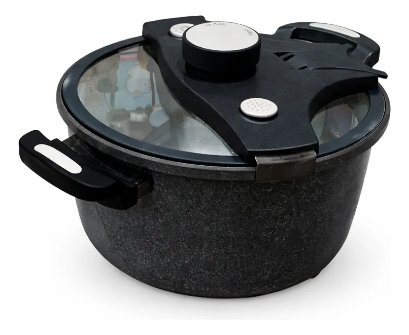 OLLA A PRESIÓN 6 LITROS ANTIADHERENTE CON TAPA SEGURA 24CM SOPA OM 30119329
