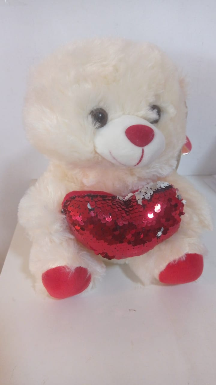 PERRITO DE PELUCHE 22 CM CODIGO CODIGO 17123 CON LENTEJUELAS