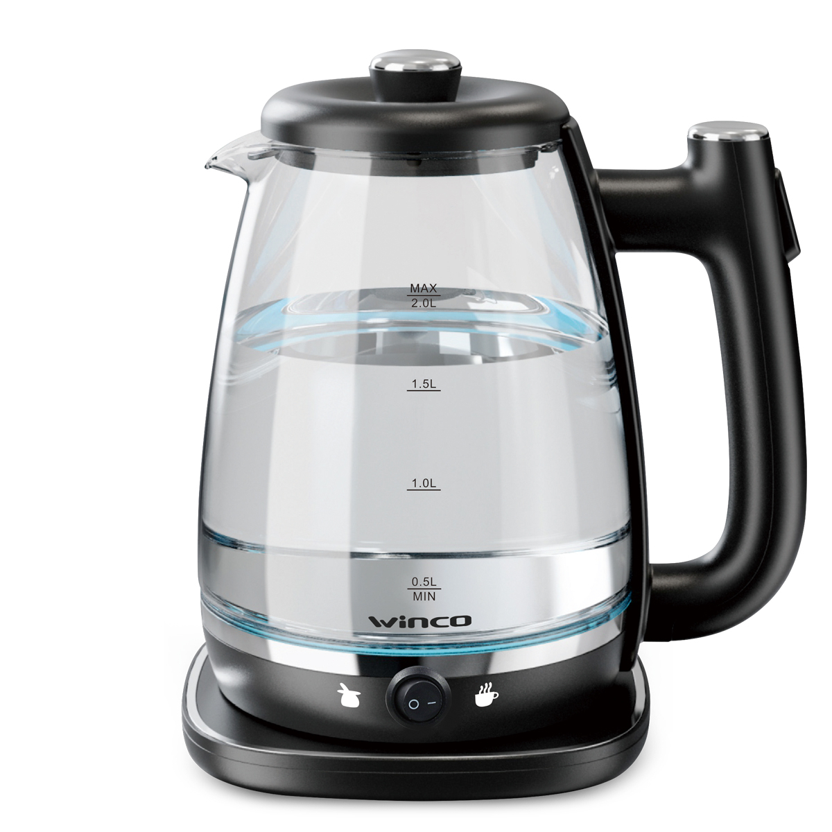 Pava Jarra Eléctrica Corte Mate Vidrio Winco W1719