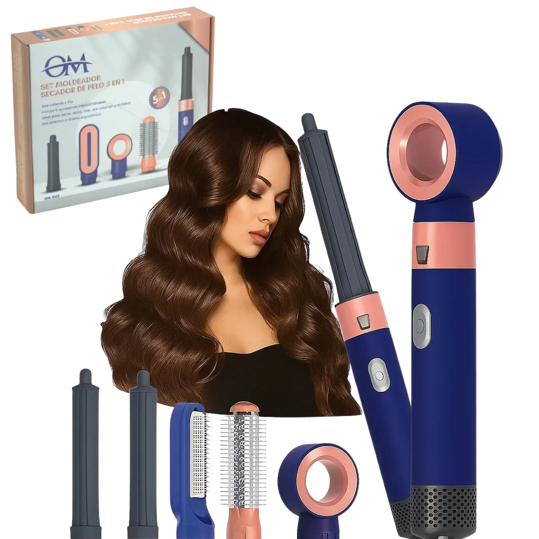 SET DE BELLEZA 5 EN 1 OM-1003 SECADOR-BUCLERA