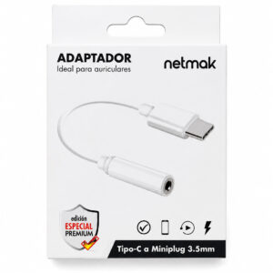 ADAPTADOR TIPO C A PLUG AUDIO NM-TC55