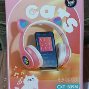 auricular bluethoot oreja de gatitos y luces grande cxt-b39m
