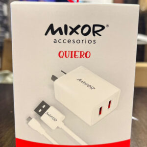 cargador mixor quiero 5.1 am 2 usb cable separado TIPO C