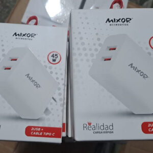 CARGADOR MIXOR REALIDAD 45W – 2USB+ CABLE TIPO C