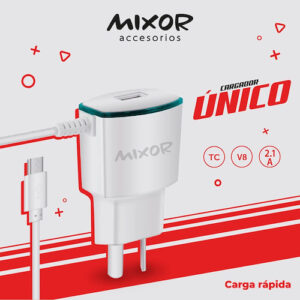 cargador mixor unico tipo c 1 puerto usb 2.1 am