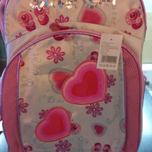mochila corazon rosa 16″