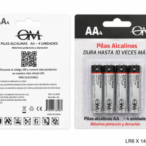 PILA ALCALINA OM AA BLISTER X4 UNIDADES