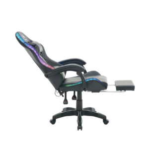 SILLA GAMER ERGONÓMICA NETMAK CON APOYA PIES, MASAGEADOR NM-SG907RGB