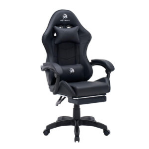 SILLA GAMER ERGONÓMICA NETMAK CON APOYA PIES, RUEDAS NM-SG905 NEGRA