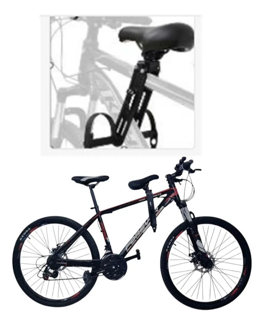 sillon extra para sentar un niño junto a un adulto en una bicicleta