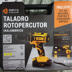 taladro rotopercutor inalambrico oryx el669