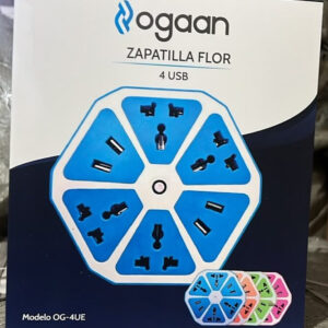 ZAPATILLA EXAGONAL CON PUERTOS USB OOGAN