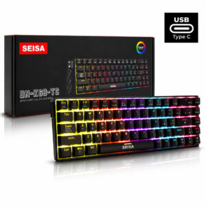 DN-K68-TC TECLADO MECANICO CABLEADO DE 68 TECLAS CON CABLE TIPO C REMOVIBLE