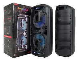 KTS-2466 PARLANTE PORTATIL BLUETOOTH 8″ * 2 MICROFONO INALAMBRICO