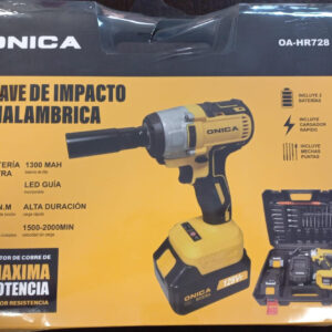 llave de impacto recargable onica con 2 baterias OA-HR728