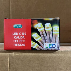 LUZ NAVIDEÑA 100 LEDS BLANCO CALIDO POL 6