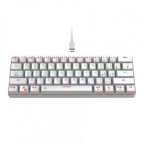 NETMAK NM-DOMINATE-W TECLADO MECANICO 60% / BLANCO
