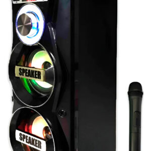 PARLANTE TORRE 2X10W GLOBAL SBL12 CON MICROFONO LIQUIDACION