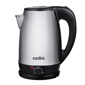 PAVA ELECTRICA CON REGULADOR DE TEMPERATURA CODINI 1.8L INOX. (caja con detalle)
